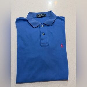 Polo by Ralph Lauren Royal Blue Polo with Pink Pony Logo